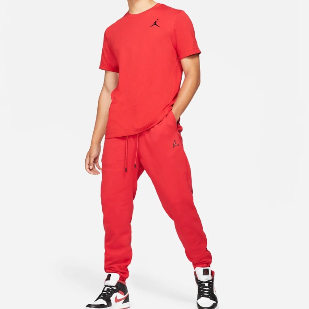 Nike Air Jordan MJ Jumpman Fleece Jogger Pants Red DA9820-687 Men's 2XL XXL